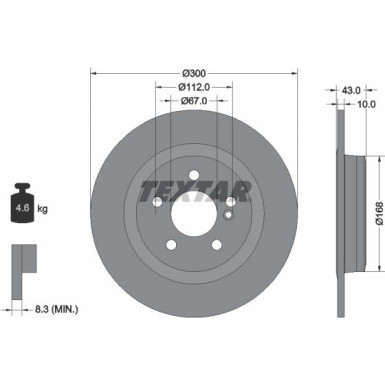 Textar Bremsscheibe PRO 92277503