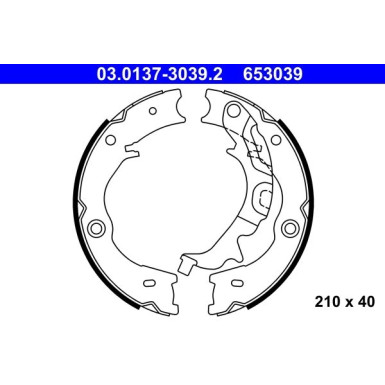 03.0137-3039.2 Bremsbackensatz, Feststellbremse