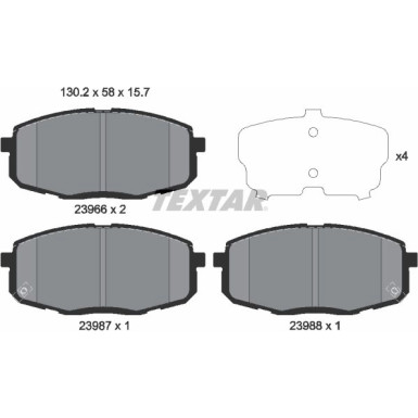 2396601 Bremsbelagsatz, Scheibenbremse