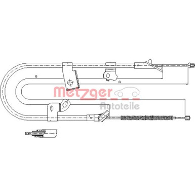 Metzger | Seilzug, Feststellbremse | 17.1079