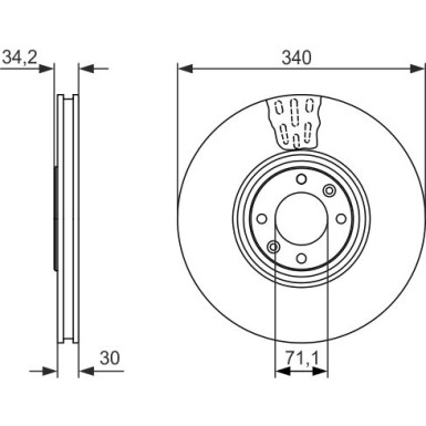 BOSCH | Bremsscheibe | 0 986 479 093