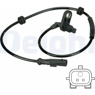 Delphi | Sensor, Raddrehzahl | SS20600
