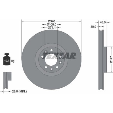 Textar | Bremsscheibe | 92256003