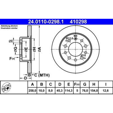 24.0110-0298.1 Bremsscheibe 24.0110-0298.1 Bremsscheibe