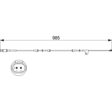 1 987 473 520 Warnkontakt, Bremsbelagverschleiß