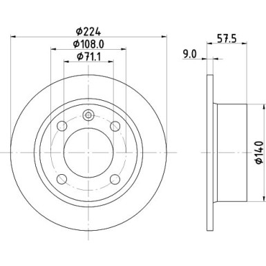 Hella | Bremsscheibe | 8DD 355 103-011