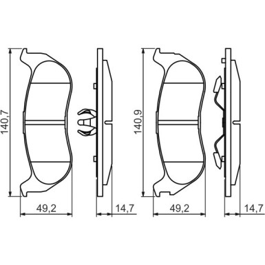 0 986 494 419 Bremsbelagsatz, Scheibenbremse