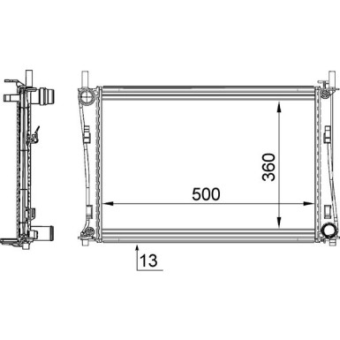 Mahle | Kühler, Motorkühlung | CR 1355 000S