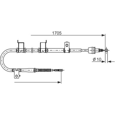 1 987 482 908 Seilzug, Feststellbremse 1 987 482 908 Seilzug, Feststellbremse