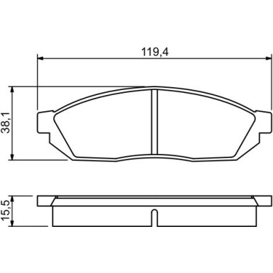 0 986 494 208 Bremsbelagsatz, Scheibenbremse