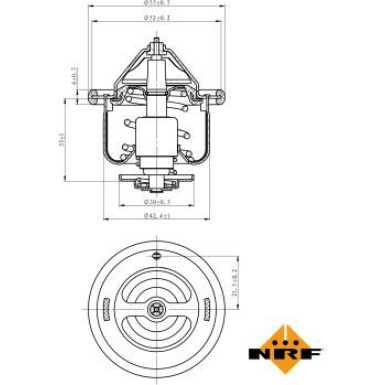 NRF | Thermostat, Kühlmittel | 725134