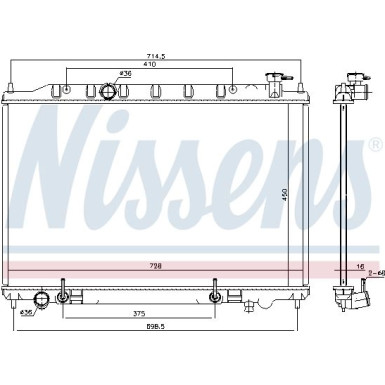 Nissens | Kühler, Motorkühlung | 68808