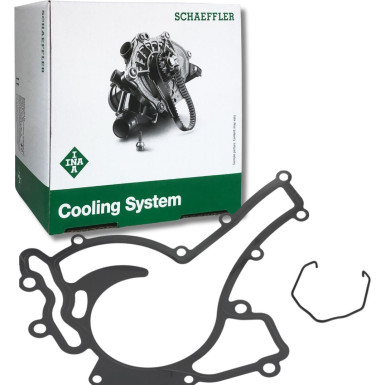 INA 538 0236 10 Wasserpumpe mit Riemenscheibe, für Keilrippenriementrieb