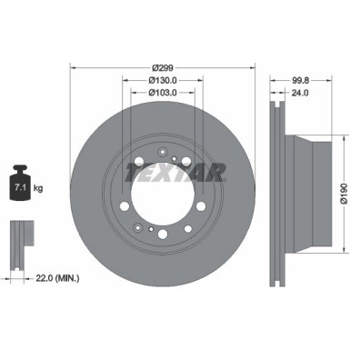 Textar | Bremsscheibe | 92052400