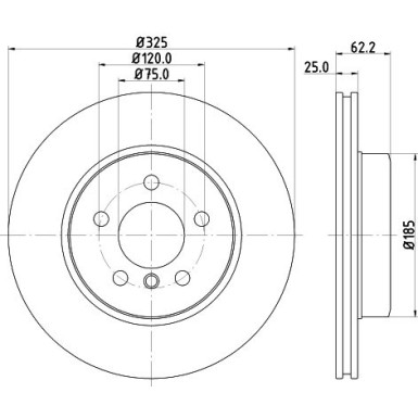 Hella Pagid | Bremsscheibe | 8DD 355 128-481