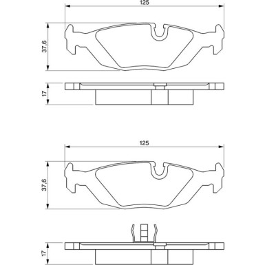 0 986 466 751 Bremsbelagsatz, Scheibenbremse