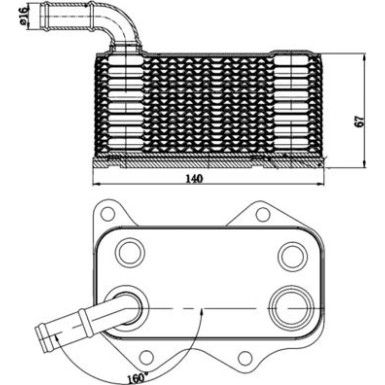 Mahle | Ölkühler, Motoröl | CLC 174 000S