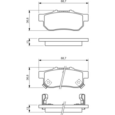 0 986 494 392 Bremsbelagsatz, Scheibenbremse