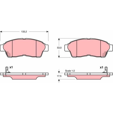 GDB3147 Bremsbelagsatz, Scheibenbremse