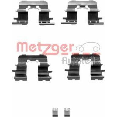 Metzger | Zubehörsatz, Scheibenbremsbelag | 109-1290
