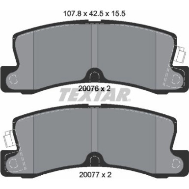 2007601 Bremsbelagsatz, Scheibenbremse