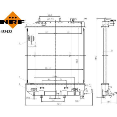 NRF | Kühler, Motorkühlung | 53433