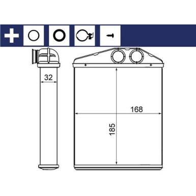 Mahle | Wärmetauscher, Innenraumheizung | AH 13 000S