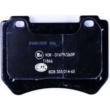 Hella | Bremsbelagsatz, Scheibenbremse | 8DB 355 014-651