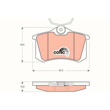 TRW Bremsbelagsatz, Scheibenbremse COTEC GDB823