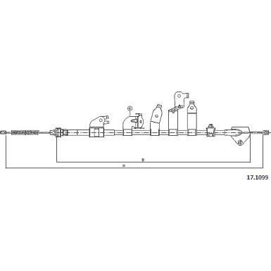 17.1099 Seilzug, Feststellbremse 17.1099 Seilzug, Feststellbremse