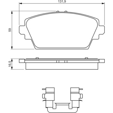 0 986 494 629 Bremsbelagsatz, Scheibenbremse