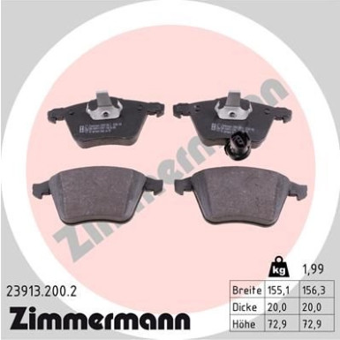 23913.200.2 Bremsbelagsatz, Scheibenbremse