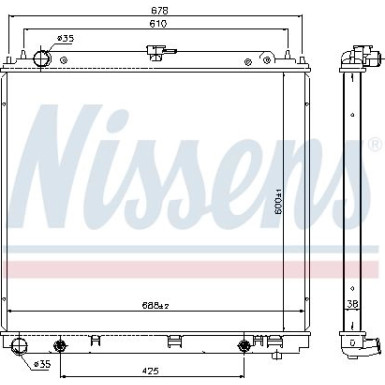 Nissens | Kühler, Motorkühlung | 68717