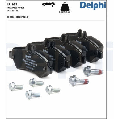 LP1983 Bremsbelagsatz, Scheibenbremse