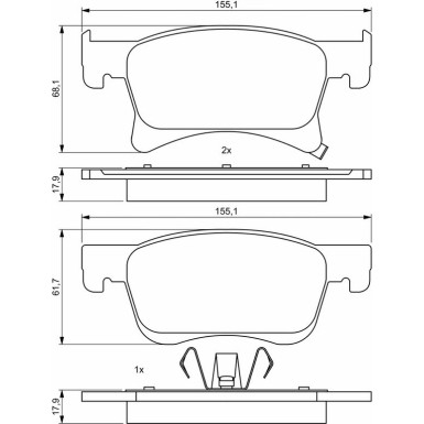 0 986 494 823 Bremsbelagsatz, Scheibenbremse