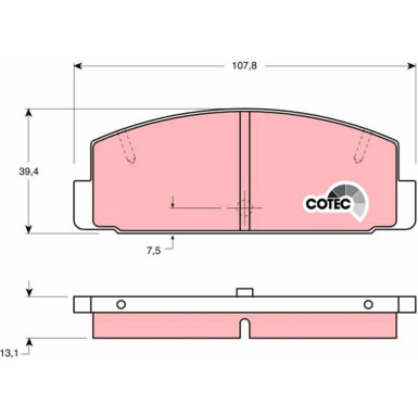 GDB1027 Bremsbelagsatz, Scheibenbremse COTEC