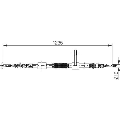 1 987 477 831 Seilzug, Feststellbremse 1 987 477 831 Seilzug, Feststellbremse