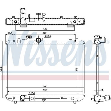 Nissens | Kühler, Motorkühlung | 69400