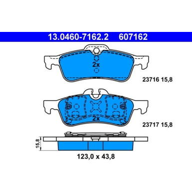 13.0460-7162.2 Bremsbelagsatz, Scheibenbremse