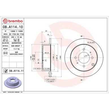 Brembo | Bremsscheibe | 08.A114.11