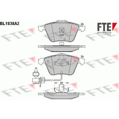 FTE | Bremsbelagsatz, Scheibenbremse | 9010414