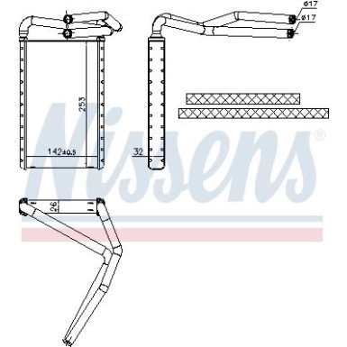 Nissens | Wärmetauscher, Innenraumheizung | 707177