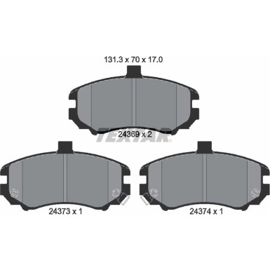 2436901 Bremsbelagsatz, Scheibenbremse