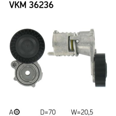 SKF | Spannrolle, Keilrippenriemen | VKM 36236