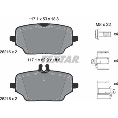 Textar Bremsbelagsatz, Scheibenbremse Q+ 2621501