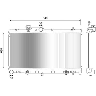 Valeo | Kühler, Motorkühlung | 701204
