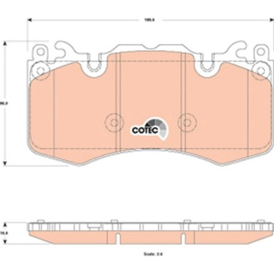 GDB1834 Bremsbelagsatz, Scheibenbremse COTEC