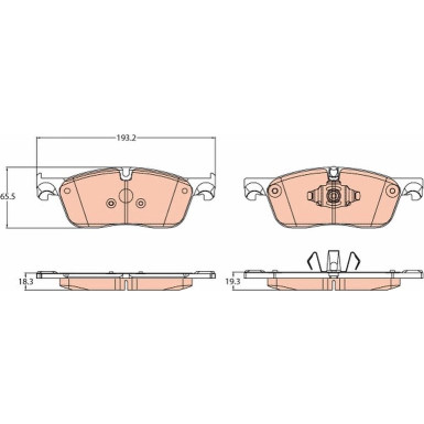 GDB2119 Bremsbelagsatz, Scheibenbremse