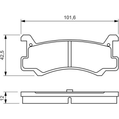 BOSCH Bremsbelagsatz, Scheibenbremse 0 986 460 080