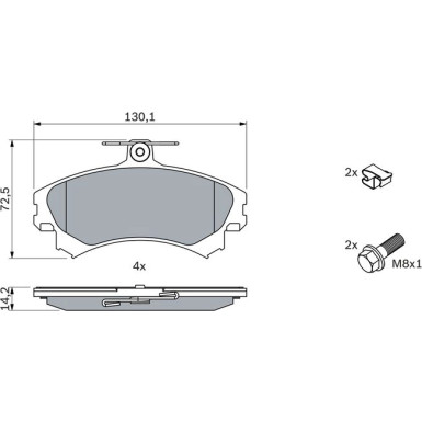 0 986 424 371 Bremsbelagsatz, Scheibenbremse